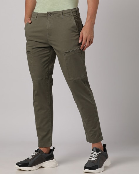 Buy Green Slim Fit Cargo Pants for Men