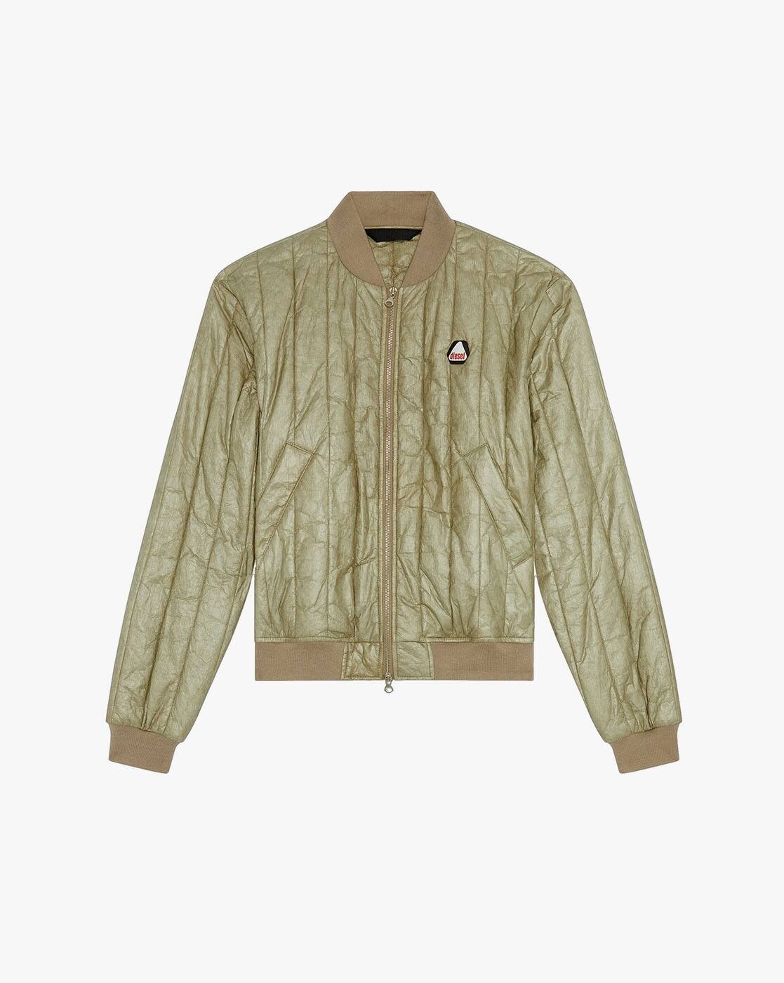 Buy DIESEL J-Roth Regular Fit Logo Jacket | Green Color Men | AJIO