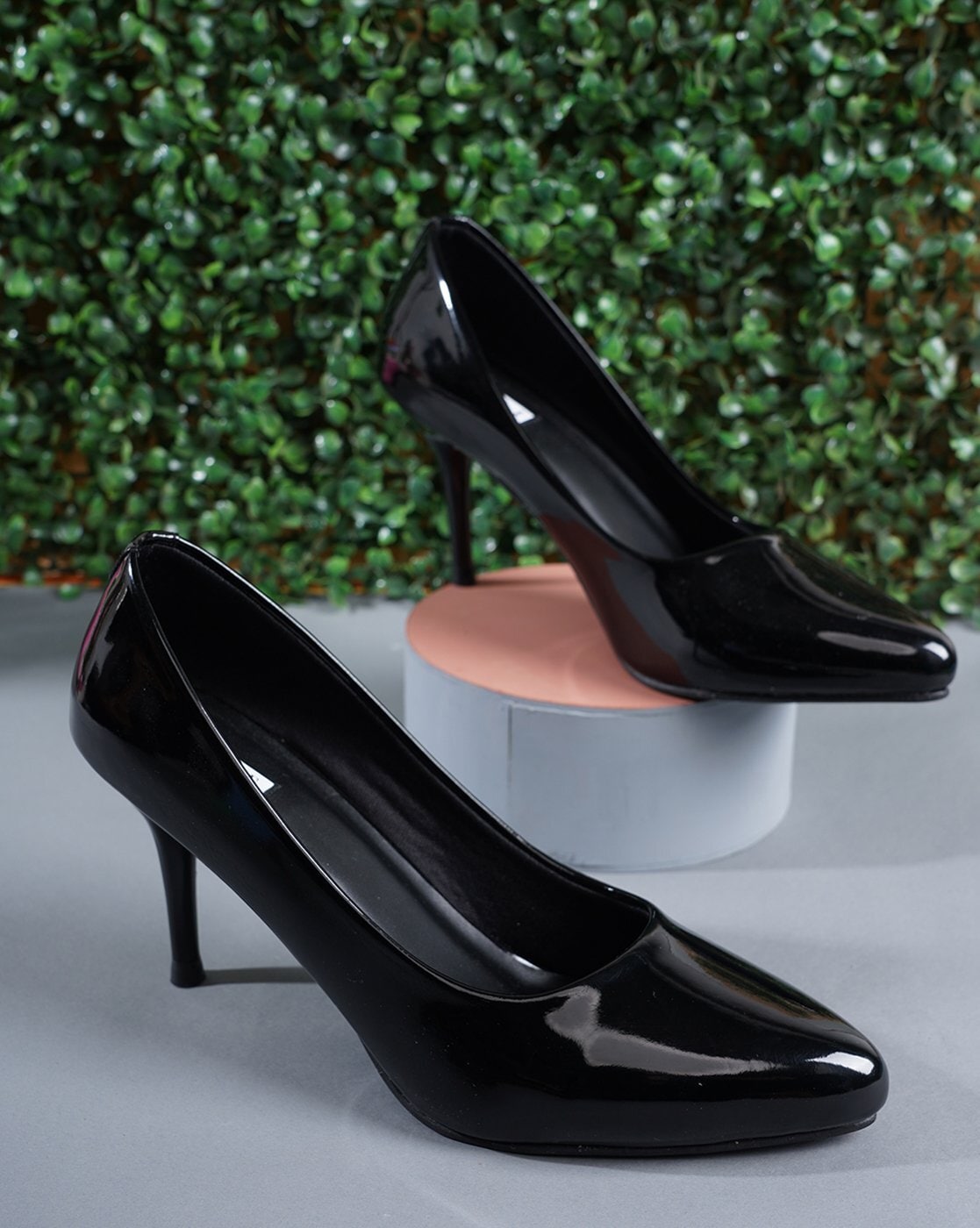 Women Floral Kitten High Heels Slip On Pointed Toe Party Office Dress Pump  Shoes | eBay