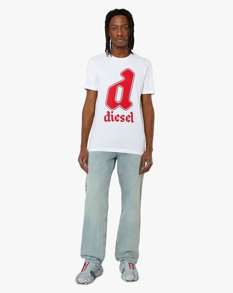 Diesel Tシャツ T-DIEGOR-K54 Diesel T-DIEGOR-K54 Black / Red - Fast delivery | Spartoo
