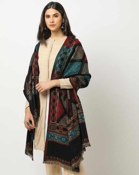 Shawl with Frayed Hem Price in India