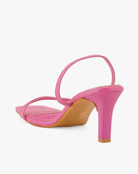 Hot pink 2025 low heel sandals