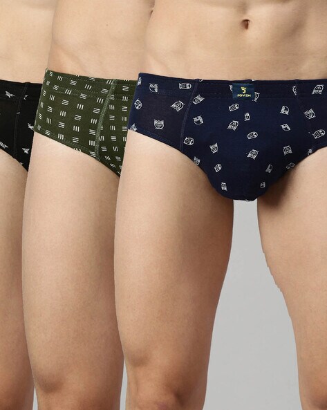 Pack of 3 printed cotton briefs