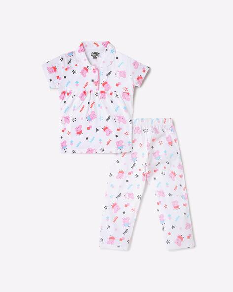 Buy White Nightsuit Sets for Girls by ETEENZ Online