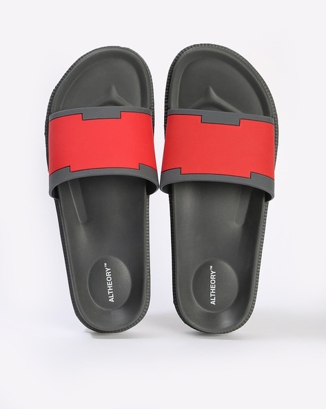 Buy Grey Red Sandals for Men by ALTHEORY Online Ajio