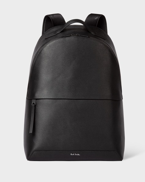 Buy PAUL SMITH Embossed Leather Backpack | Black Color Men | AJIO LUXE