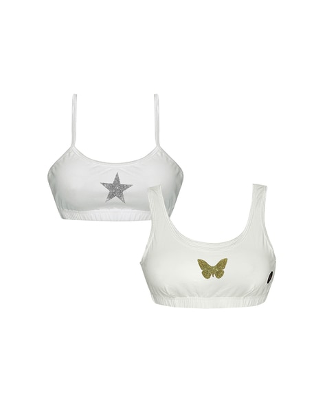 Buy White Bras & Bralettes for Girls by Tiny Bugs Online