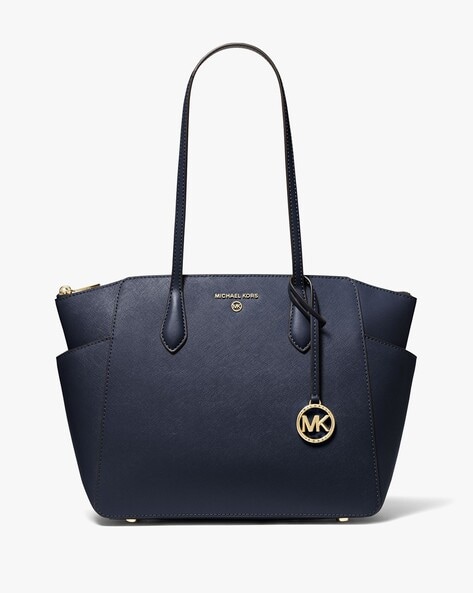 Buy Michael Kors Marilyn Saffiano Leather Tote Bag Navy Blue