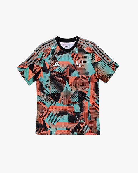 Adidas Kids Messi Printed Round-Neck T-Shirt