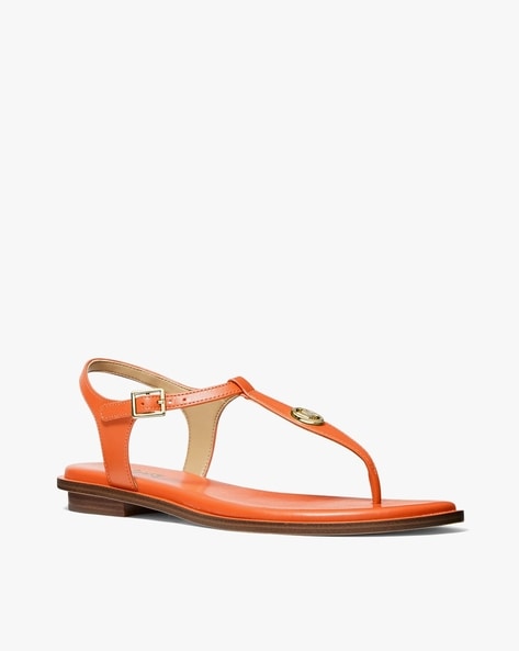 Mallory Leather T Strap Sandals