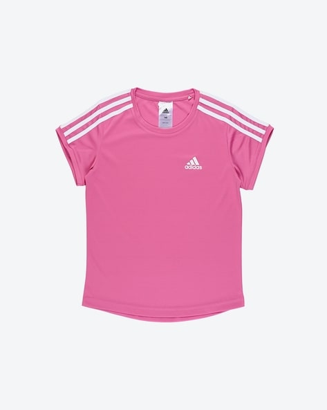 Girls pink hotsell adidas shirt