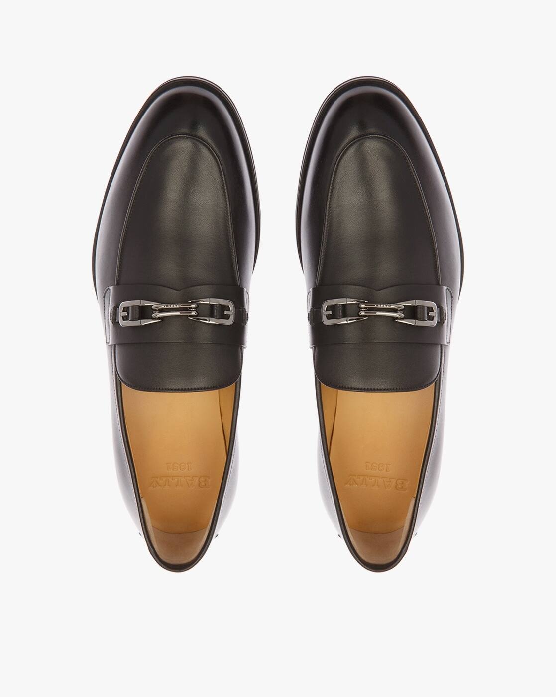 Buy Bally Westro Slip-On Loafers | Black Color Men | AJIO LUXE display picture 1