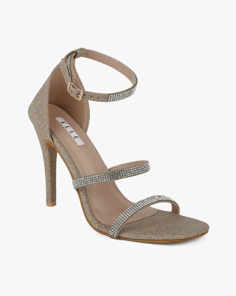 Be Mine Bridal Wink heel sandals in rose gold | ASOS