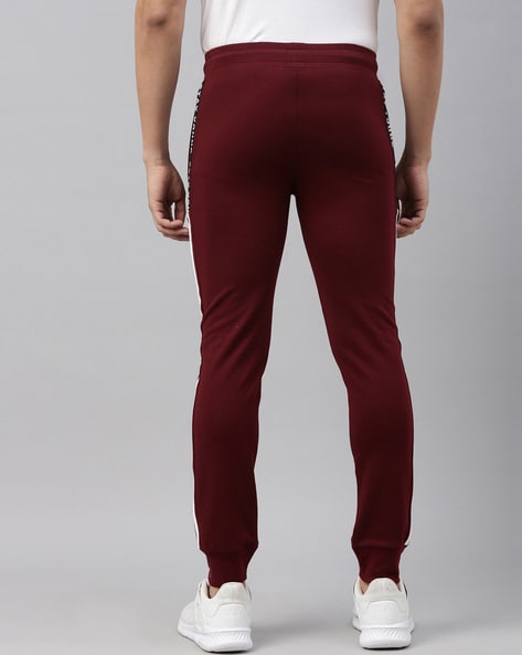 Maroon jogging bottoms online