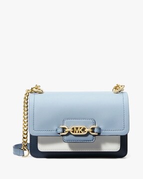 Kate Spade Greer Chain Crossbody Pale Blue Saffiano Leather 