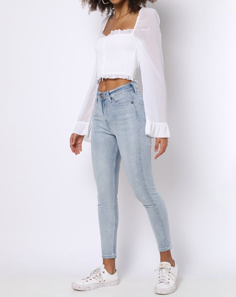 Women Dion Mid-Wash Skinny Fit Jeans