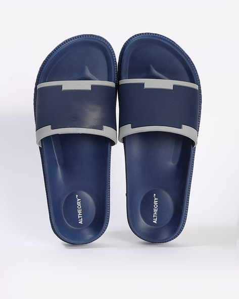 Blue outlet mens slides