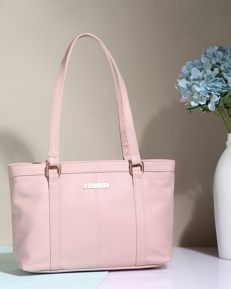 Blush leather clearance tote bag