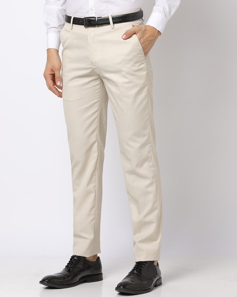 Buy online Beige Cotton Flat Front Formal Trouser from Bottom Wear for Men  by Jainish for 779 at 69 off  2023 Limeroadcom