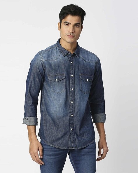 Pepe Jeans Hank Washed Denim Shirt