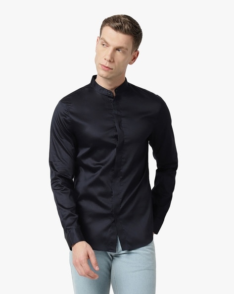 Armani black shop shirt slim fit