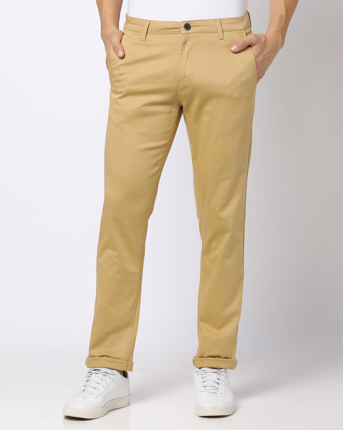 Bleecker Khaki Stretch Cotton Chino - Custom Fit Pants