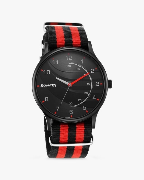 Mens red and black on sale watch