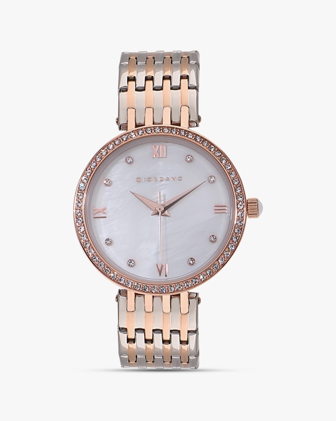 Giordano Analog Watch for Women with Diamond Studded Rose Gold Case and  Metal Strap Ladies Wrist Watch Gift for Women A2079-22 : Amazon.in: Fashion
