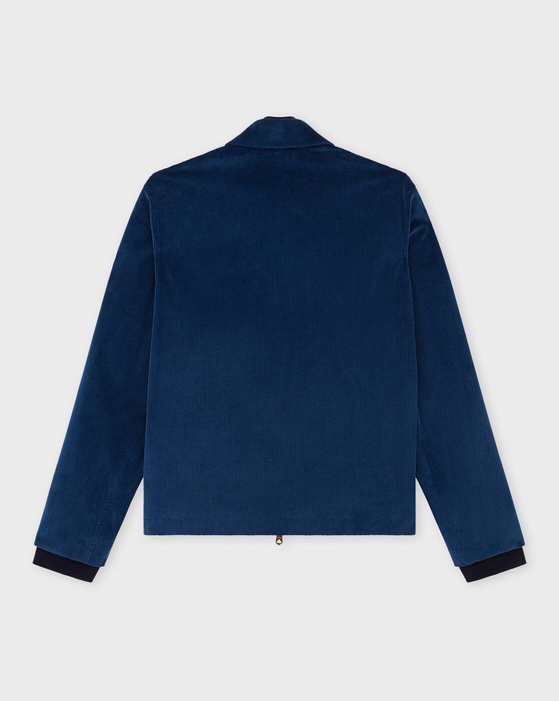 Buy PAUL SMITH Zip-Front Corduroy Jacket | Blue Color Men | AJIO LUXE