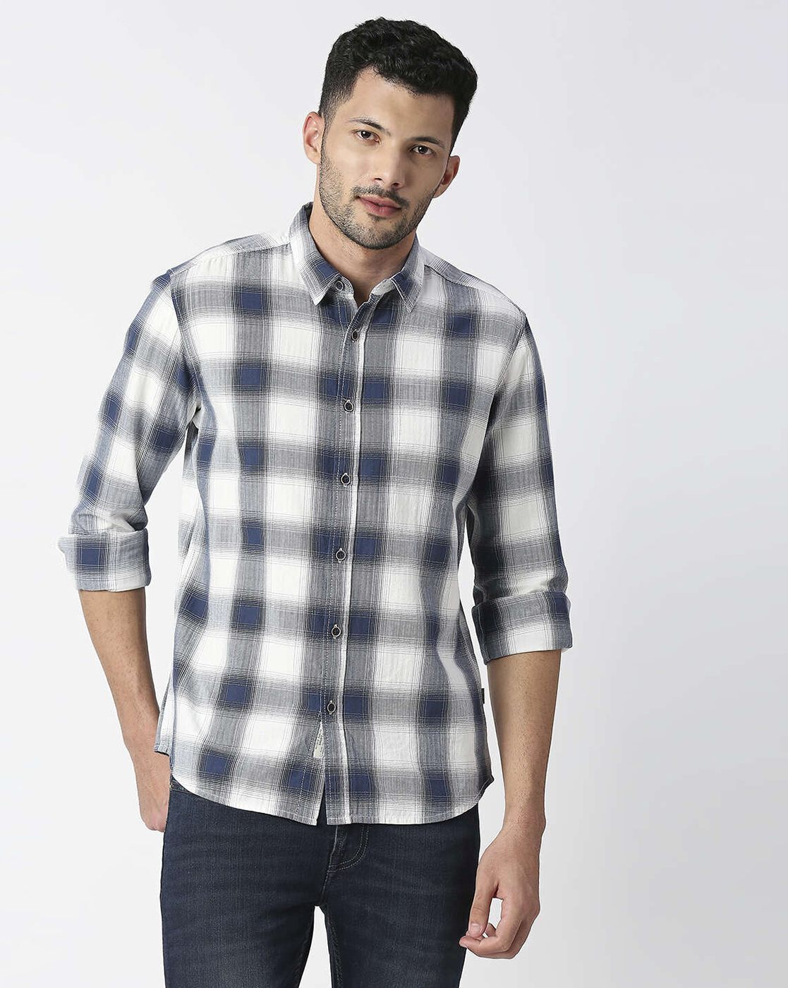 Buy Blue & White Shirts for Men by Pepe Jeans Online | Ajio.com