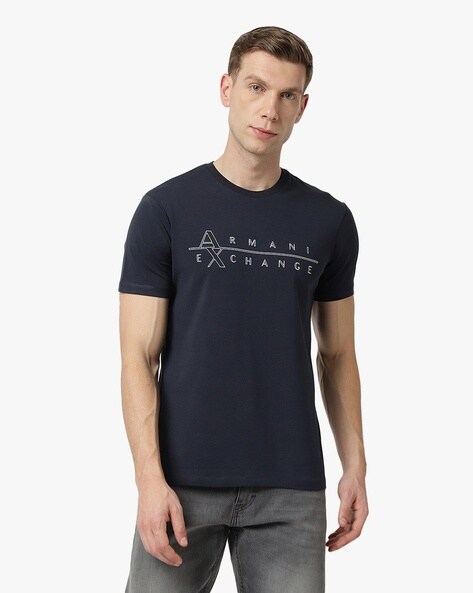 Buy Navy Blue Tshirts for Men by ARMANI EXCHANGE Online