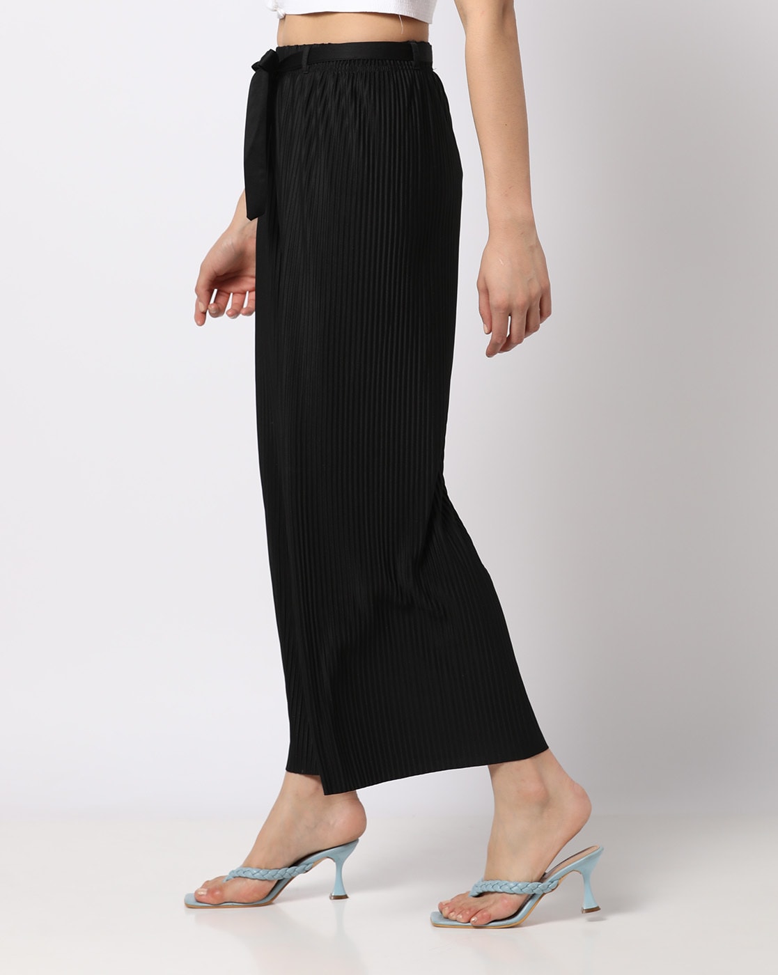 eczipvz Sweatpants Women Womens Elegant High Waist Roll Up Hem Pleated  Wide Leg Pants with Pocket BlackXL  Walmartcom