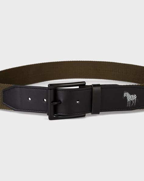 Zebra Print Belt with Buckle Closure