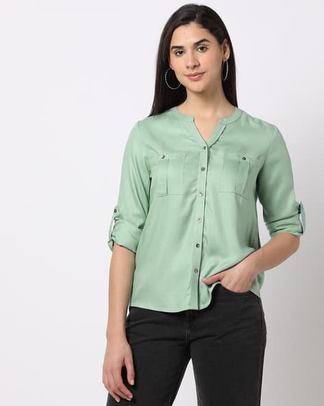Price History of DNMX Shirt with Mandarin Collar from Ajio