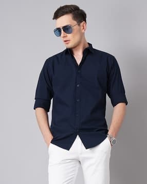 british club Men Slim Fit Shirt with Spread Collar-picture-22