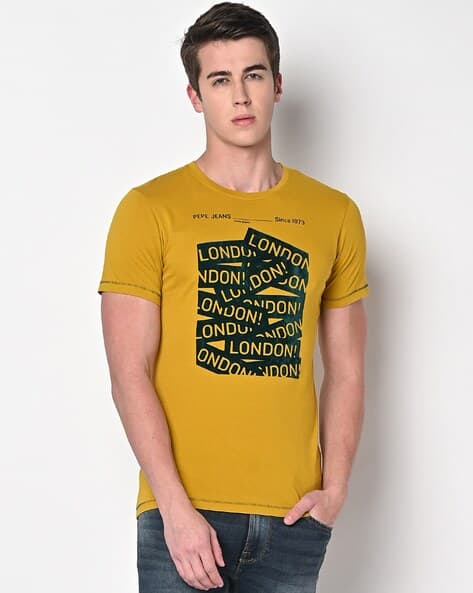 Travis Printed Slim Fit Crew-Neck T-shirt