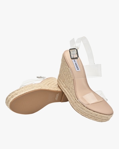 Steve madden clear online wedge heels