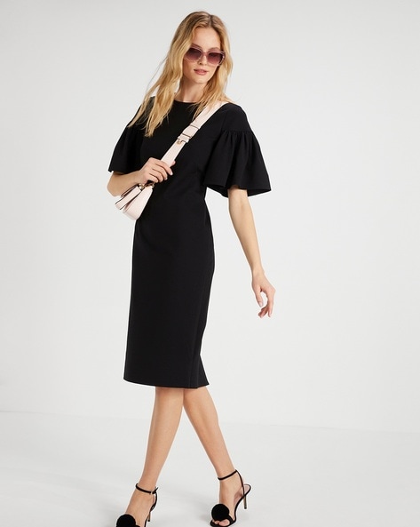 Black ponte best sale shift dress