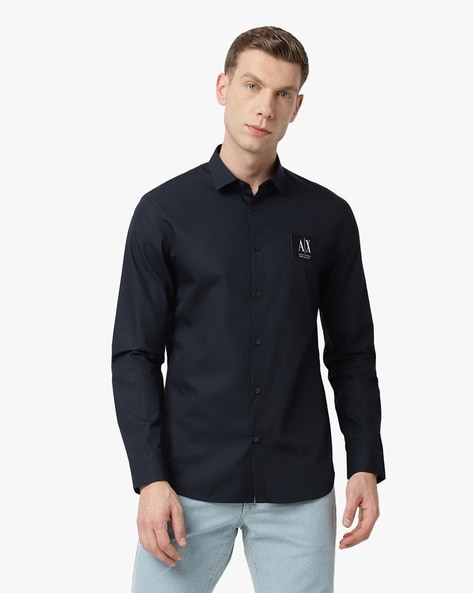 Buy Navy Blue Shirts for Men by ARMANI EXCHANGE Online Ajio