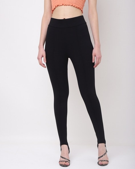 Allegra K Women's Elastic Waistband Soft Gym Yoga Cotton Stirrup Pants  Leggings : Target