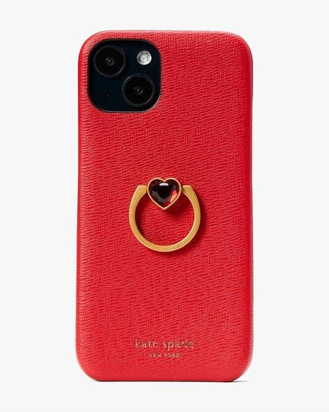 Buy KATE SPADE Valentine s Leather Heart Ring Stand iPhone 14 Case