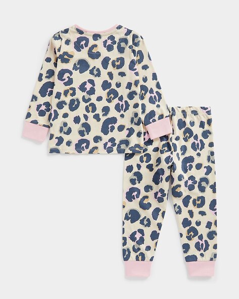 Ladies leopard best sale print pyjamas