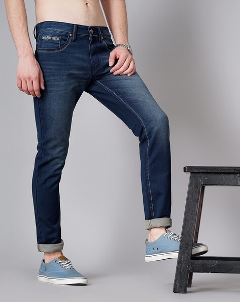 Lightly-Washed Low-Rise Slim Fit Jeans