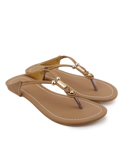 Buy Beige Flat Sandals for Women by SHEZONE Online | Ajio.com-sgquangbinhtourist.com.vn