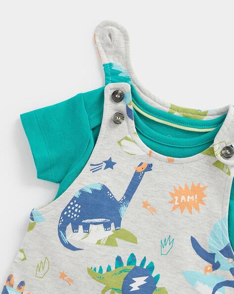 Buy Grey & Green Dungarees for Infants by Mothercare Online