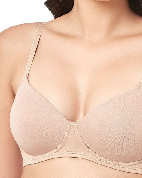 Buy Zivame High Coverage Non Padded Strapless Bra - Skin at Rs.895 online