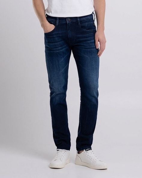 ANBASS Slim Fit X Lite Dark Wash Jeans