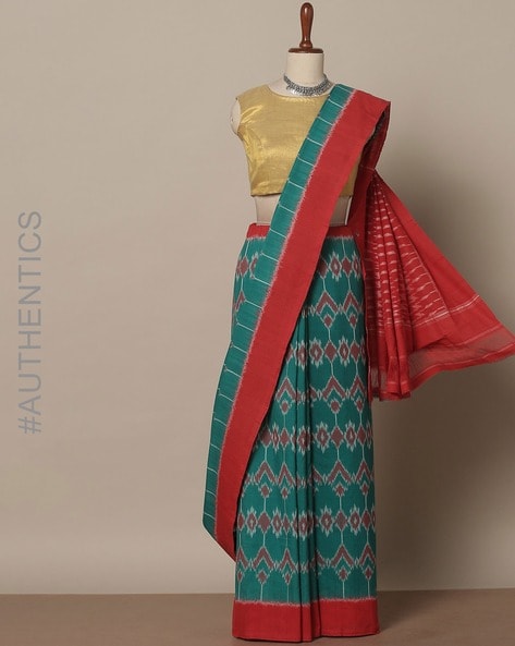 Buy Green Sarees for Women by SARANEE Online | Ajio.com