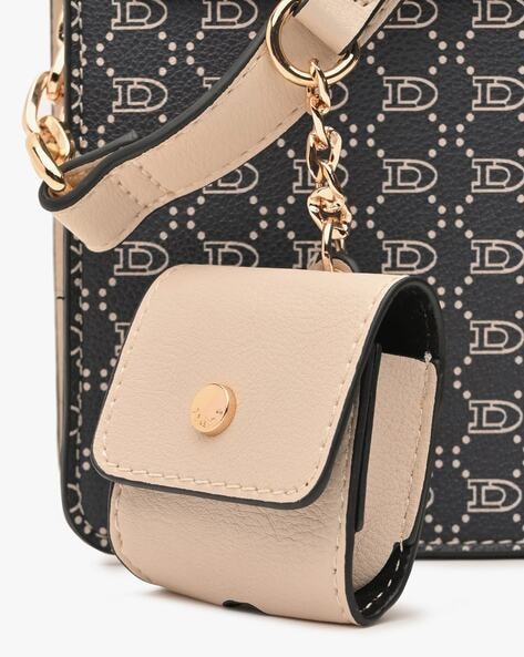 Dune London Dratcote Crossbody Bag with Coin Pouch For Women (Black, OS)