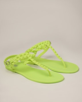 Neon green gladiator sandals shop